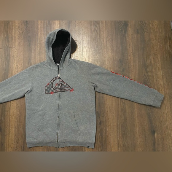 Boy’s Quiksilver Y2K Grey Fleece Lined Sweatshirt XL18/20 - Picture 2 of 14